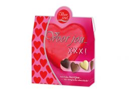 Voor jou … XXX! met 100 gram chocolade hartjes