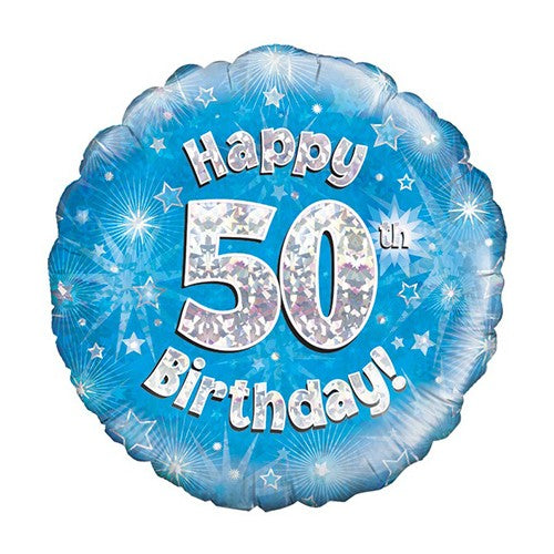 Happy Birthday Blauw 50