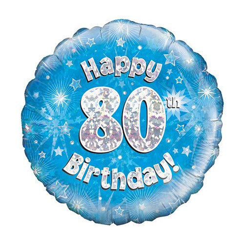 Happy Birthday Blauw 80