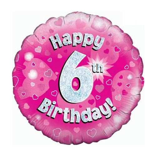 Happy 6th Birthday - Pink