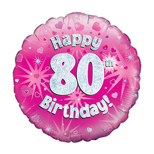 Happy 80th Birthday - Pink
