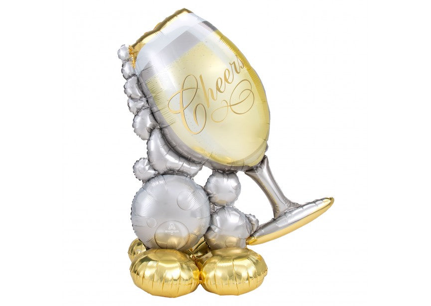 Champagne glas met Bubbles