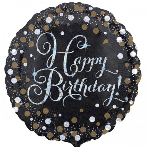 Happy Birthday - Gold Sparkling Dots