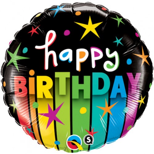 Happy Birthday - Colorful Stripes