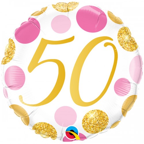 50 - Pink Gold Dots